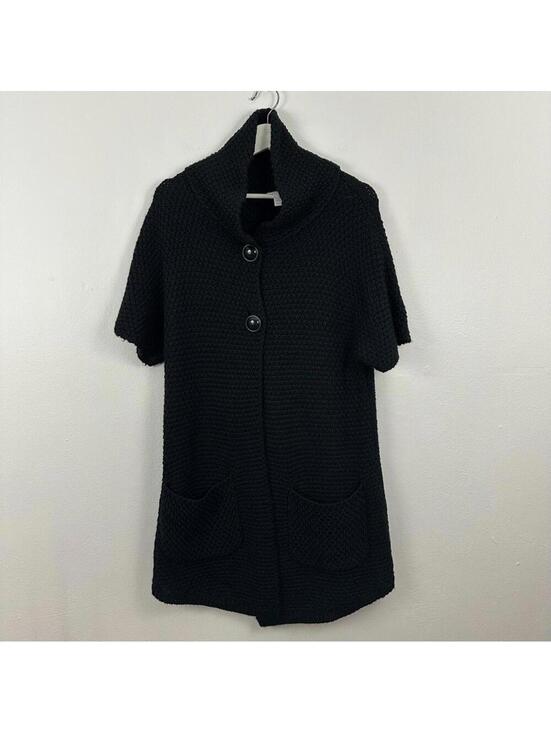 Chico's Sweaters - Chico's Sweater Black Wool Blend Cardigan Jacket Size 1